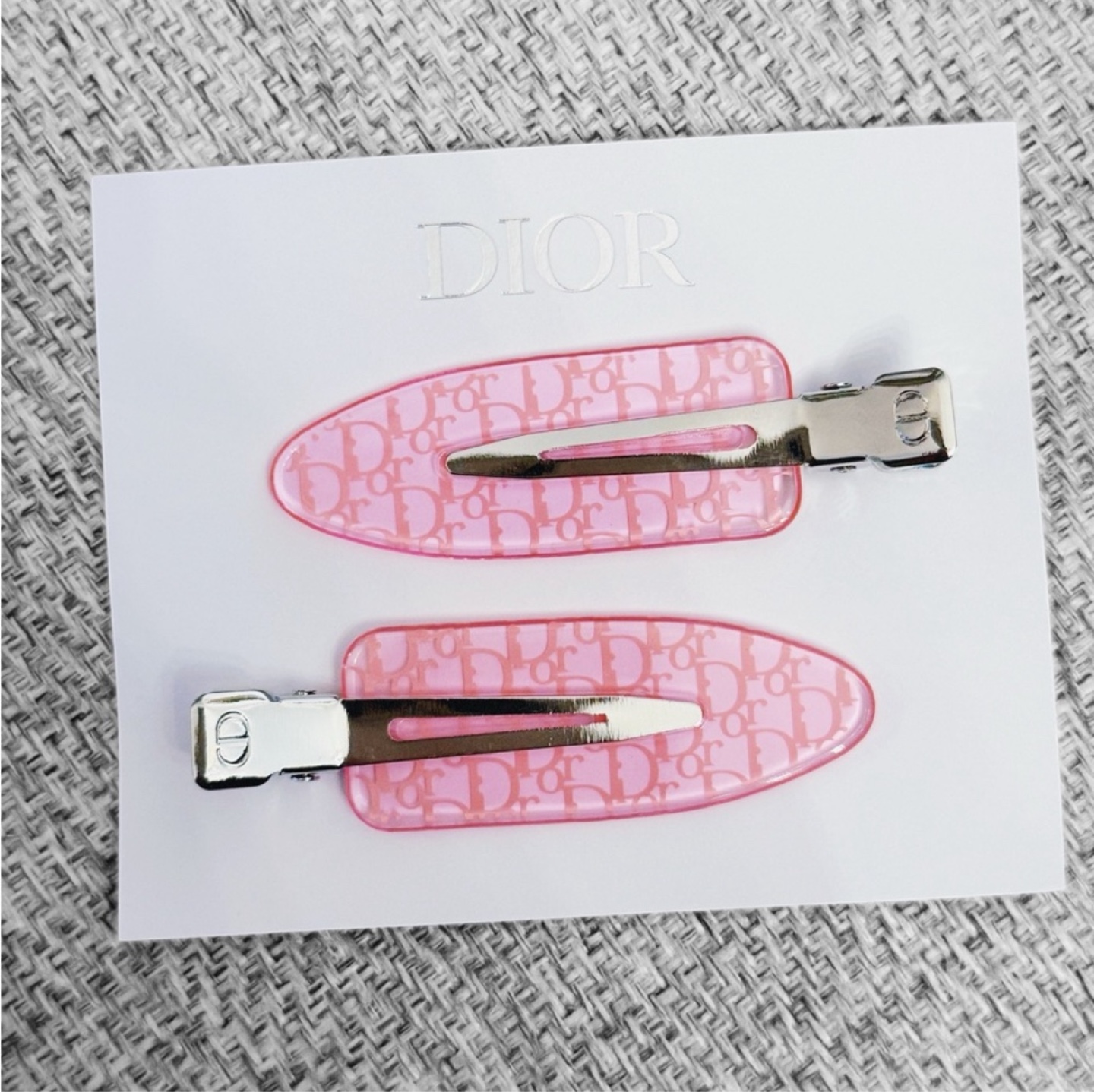 Dior Pink Hair Clips - Set of 2
