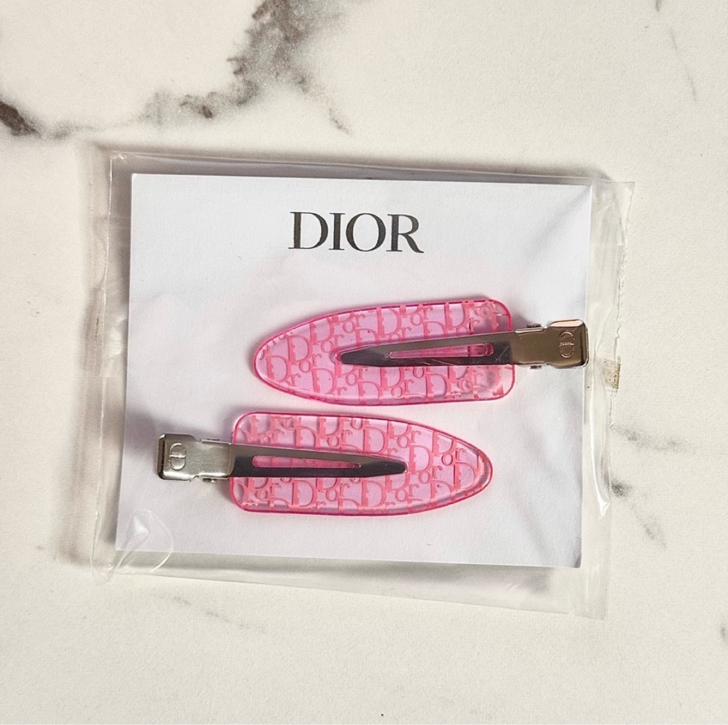 Dior Pink Hair Clips - Set of 2 - photo 3