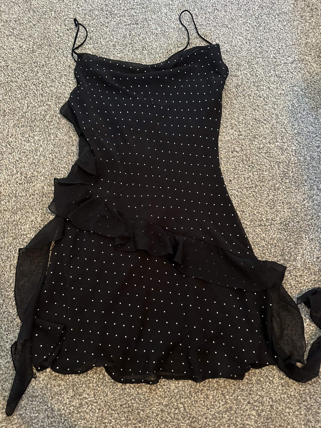 Zara Black Ruffle Dress - XS - photo 2