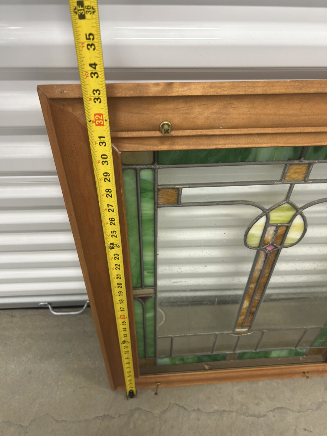 Stained Glass Window Panel, 27x35 in - photo 3