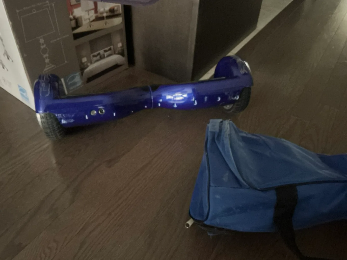 Blue Hoverboard with Carry Bag thumbnail