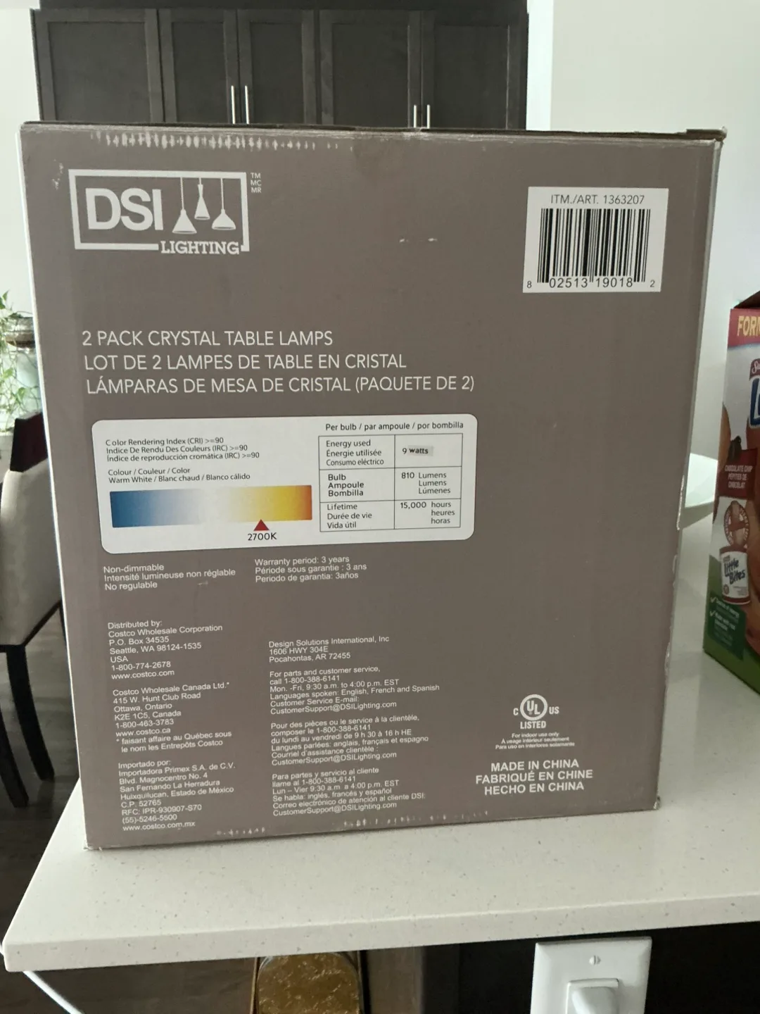 DSI Lighting 2 Pack Crystal Table Lamps thumbnail