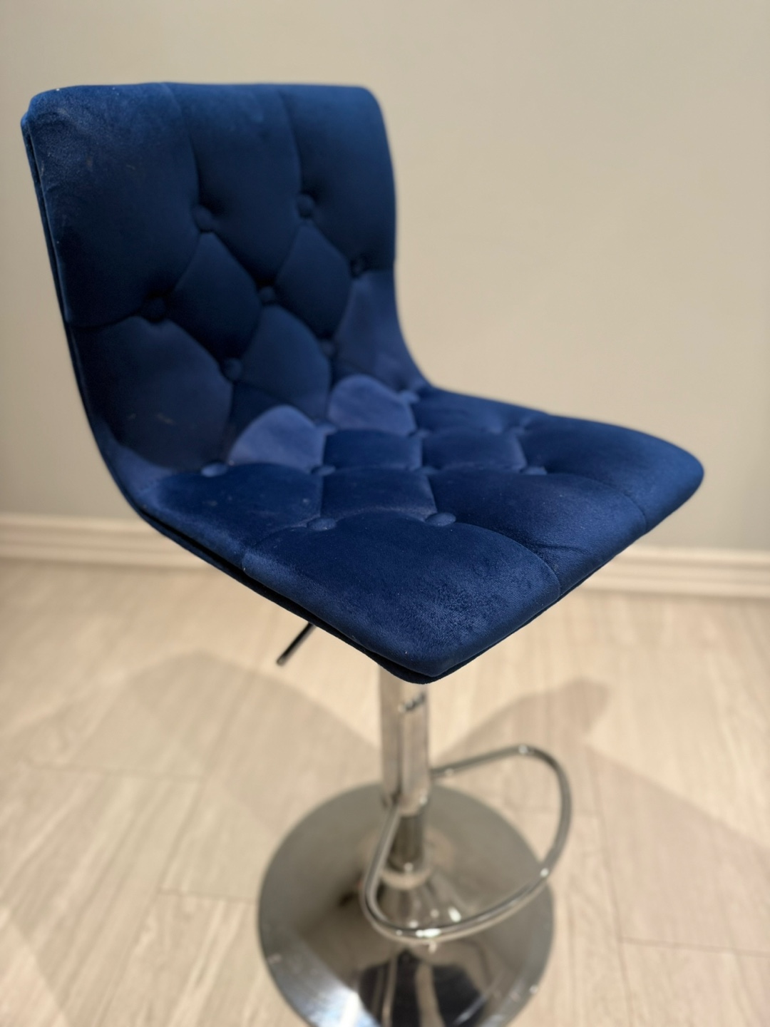 Blue Velvet Bar Stool - photo 2