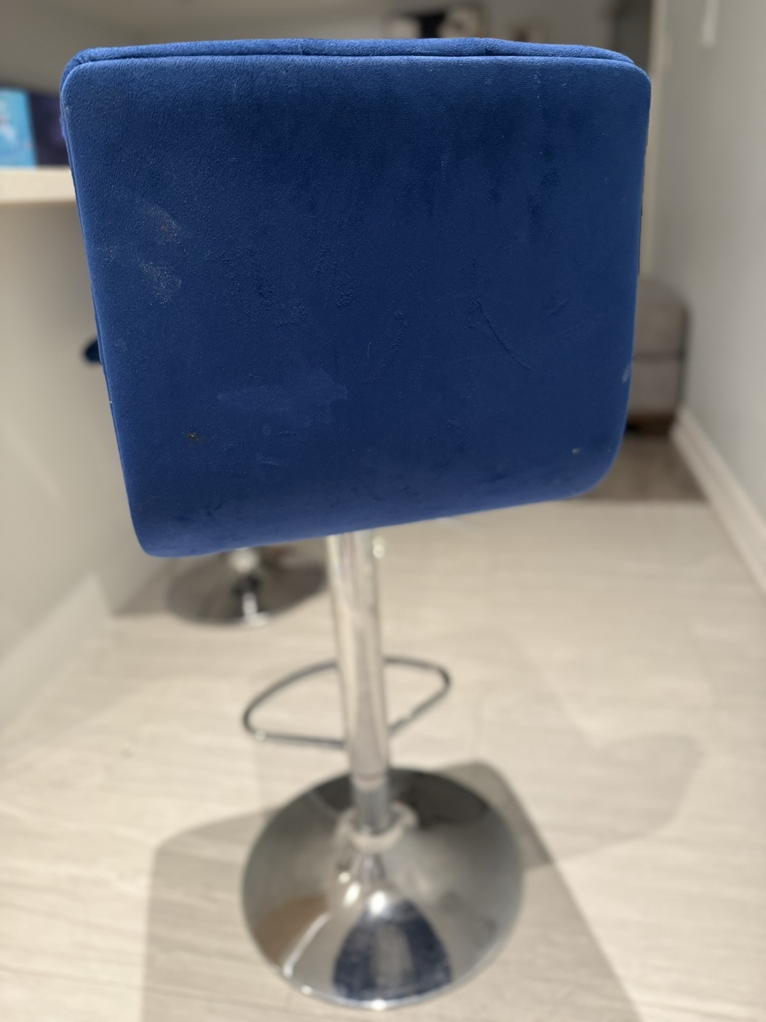 Blue Velvet Bar Stool - photo 4