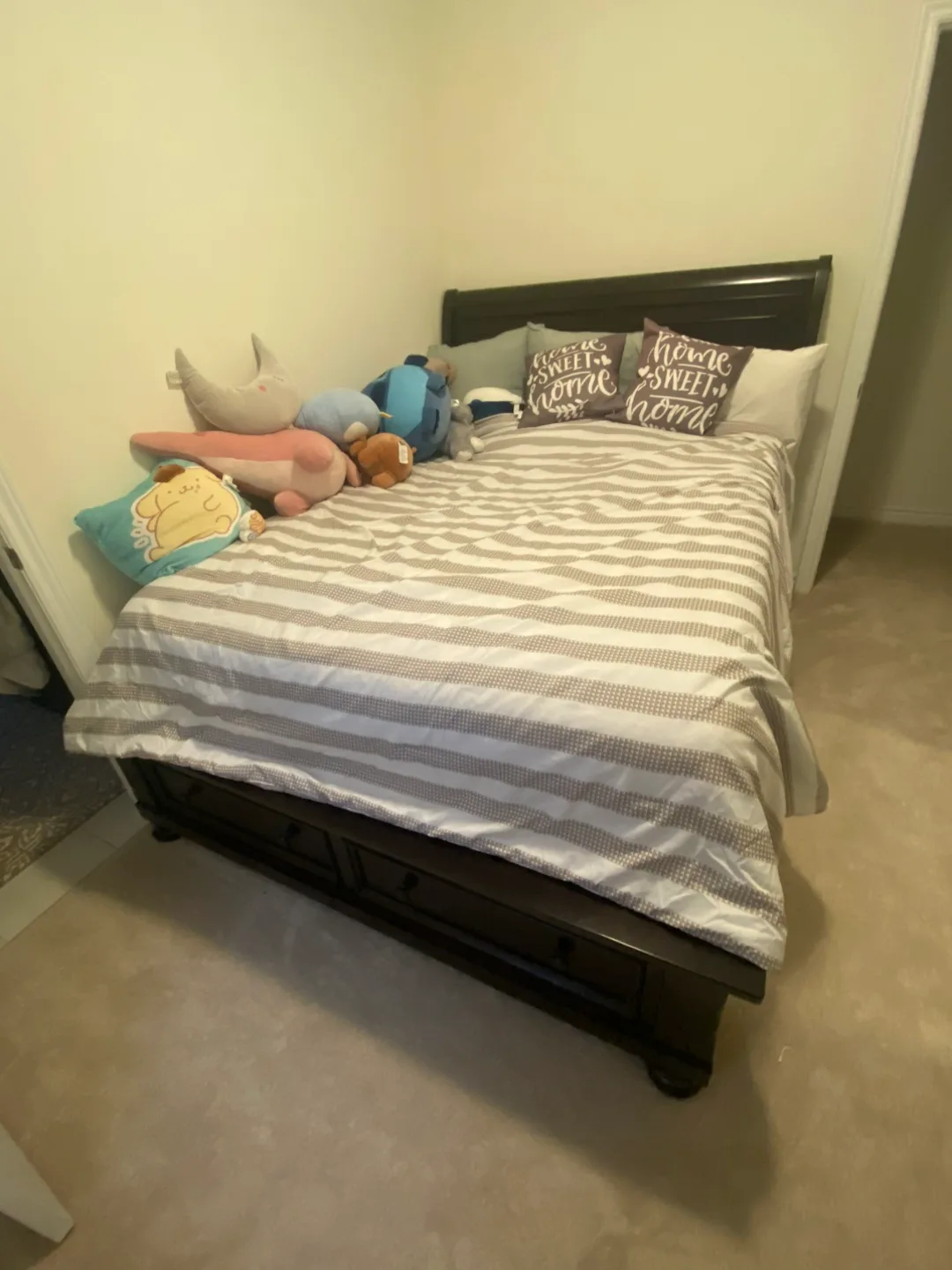 Bedroom Set - Bed Frame, Dresser, Mirror, Chest of Drawers! thumbnail