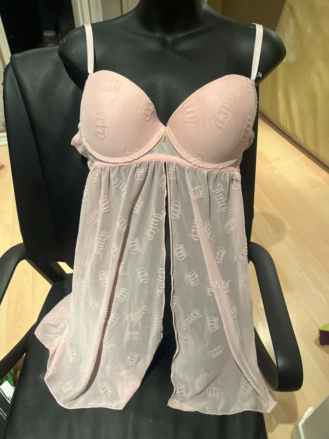 Juicy Couture Pink Babydoll Lingerie - Size M thumbnail