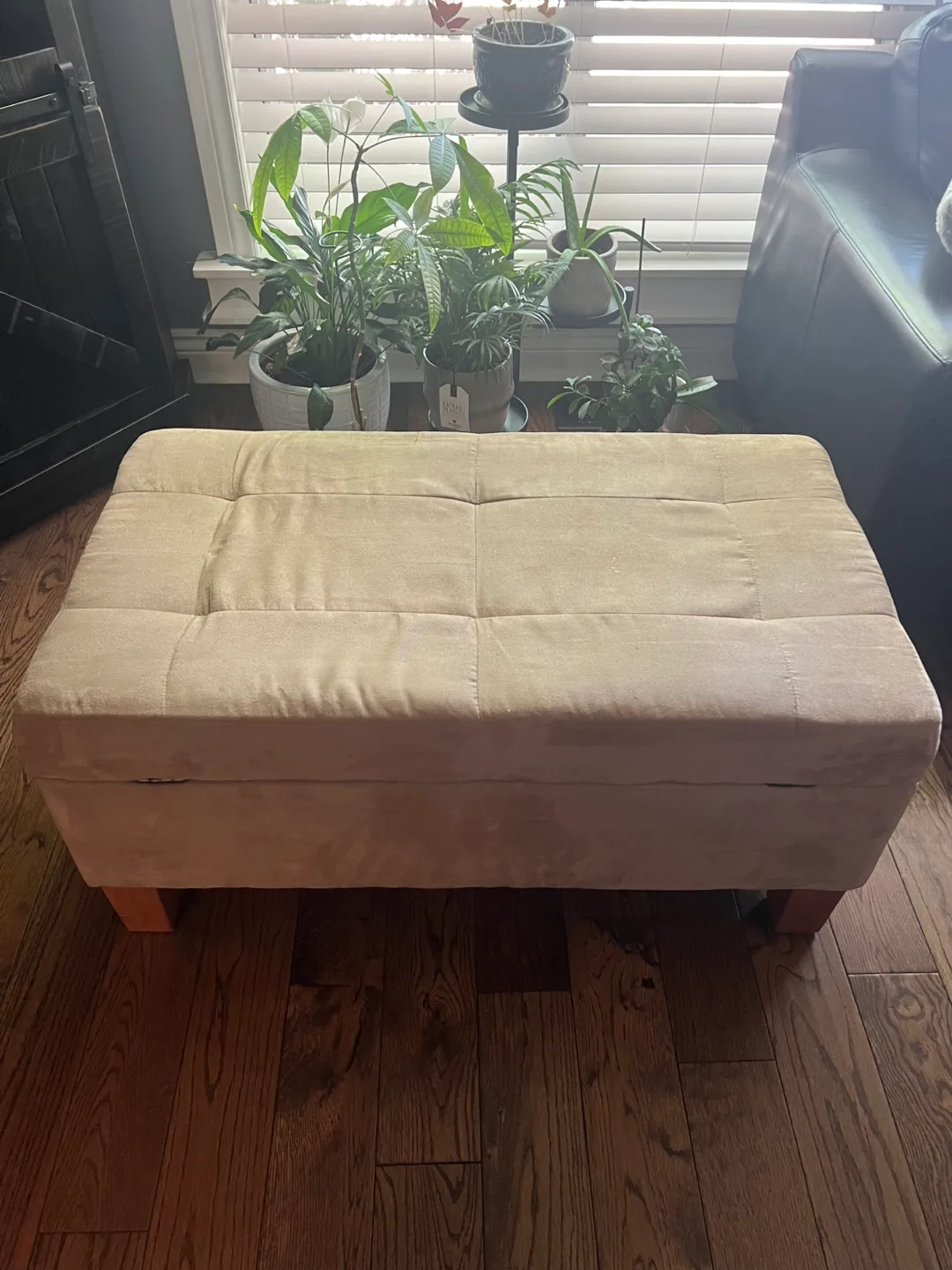 Beige Storage Ottoman thumbnail