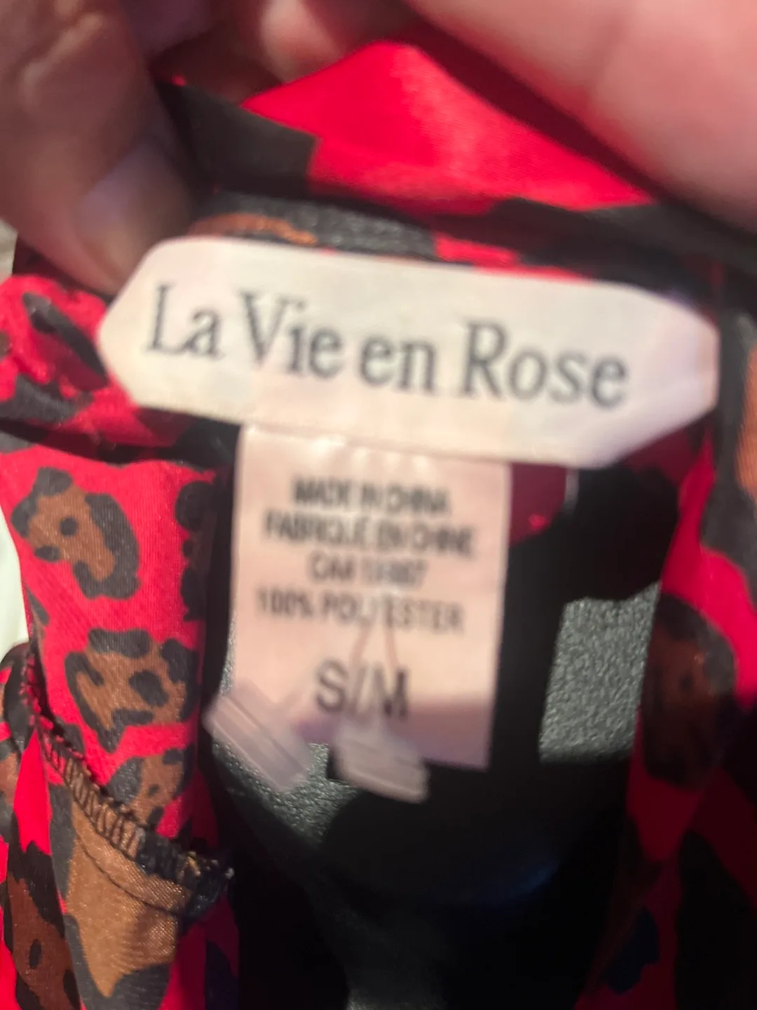 La Vie en Rose Red Leopard Robe - S/M image indicator(2)