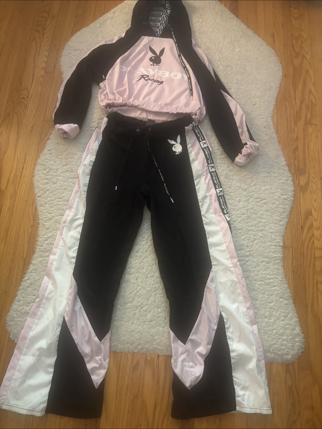 Playboy Racing Pink & Black Tracksuit