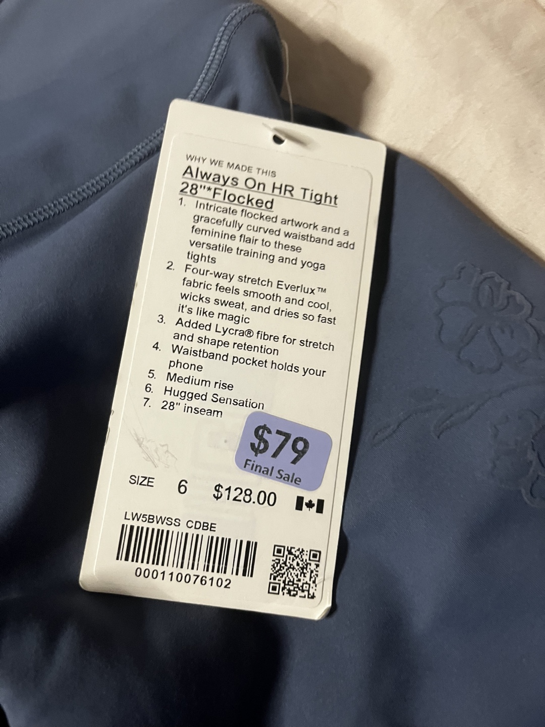 New lululemon Always on tight size 6 - photo 2