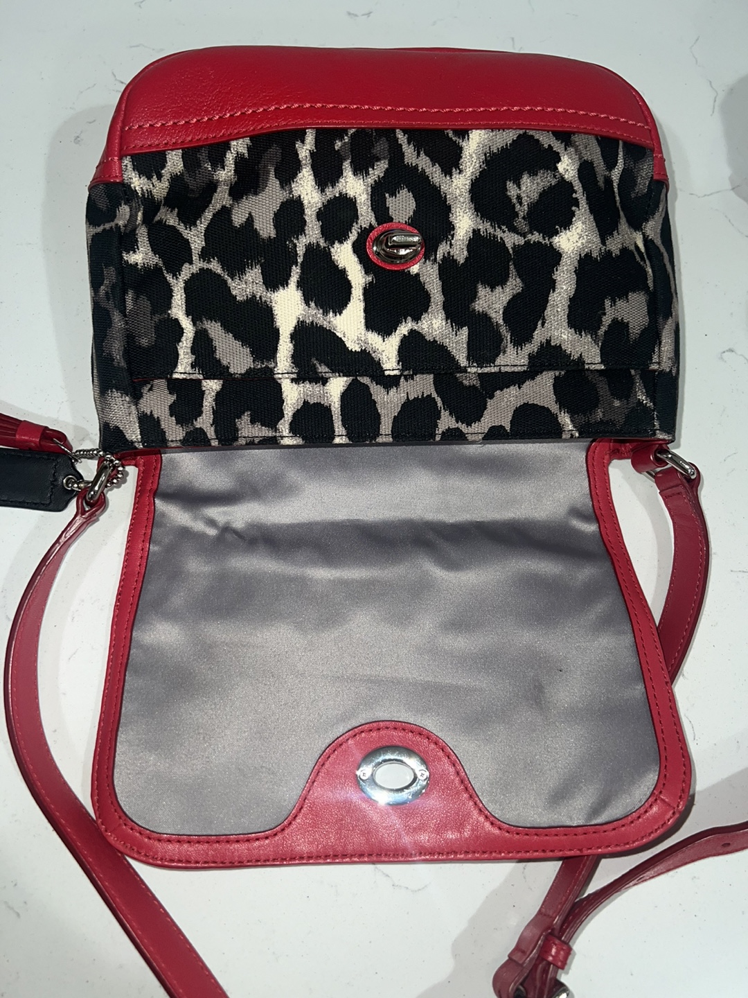 COACH F24103 PARK OCELOT LEOPARD PRINT CROSSBODY PURSE - photo 5