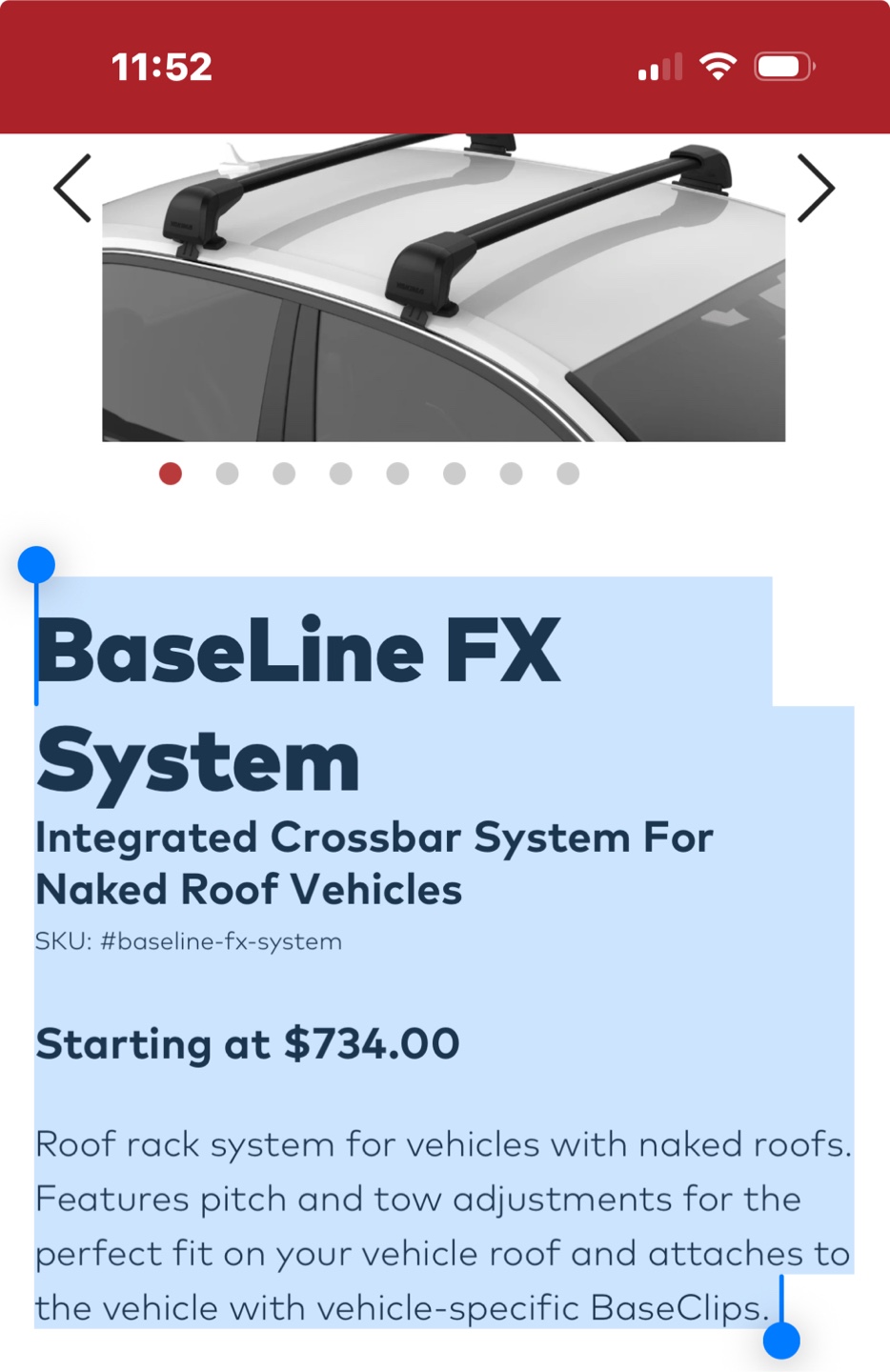 Yakima Baseline FX System Roof Rack - photo 3