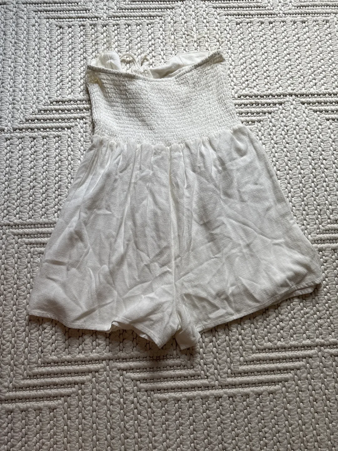 White Strapless Romper image indicator(2)