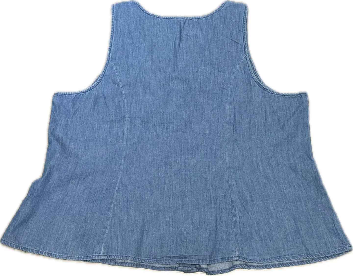 Old Navy Button Down Denim Swing Top | Medium Wash image indicator(8)