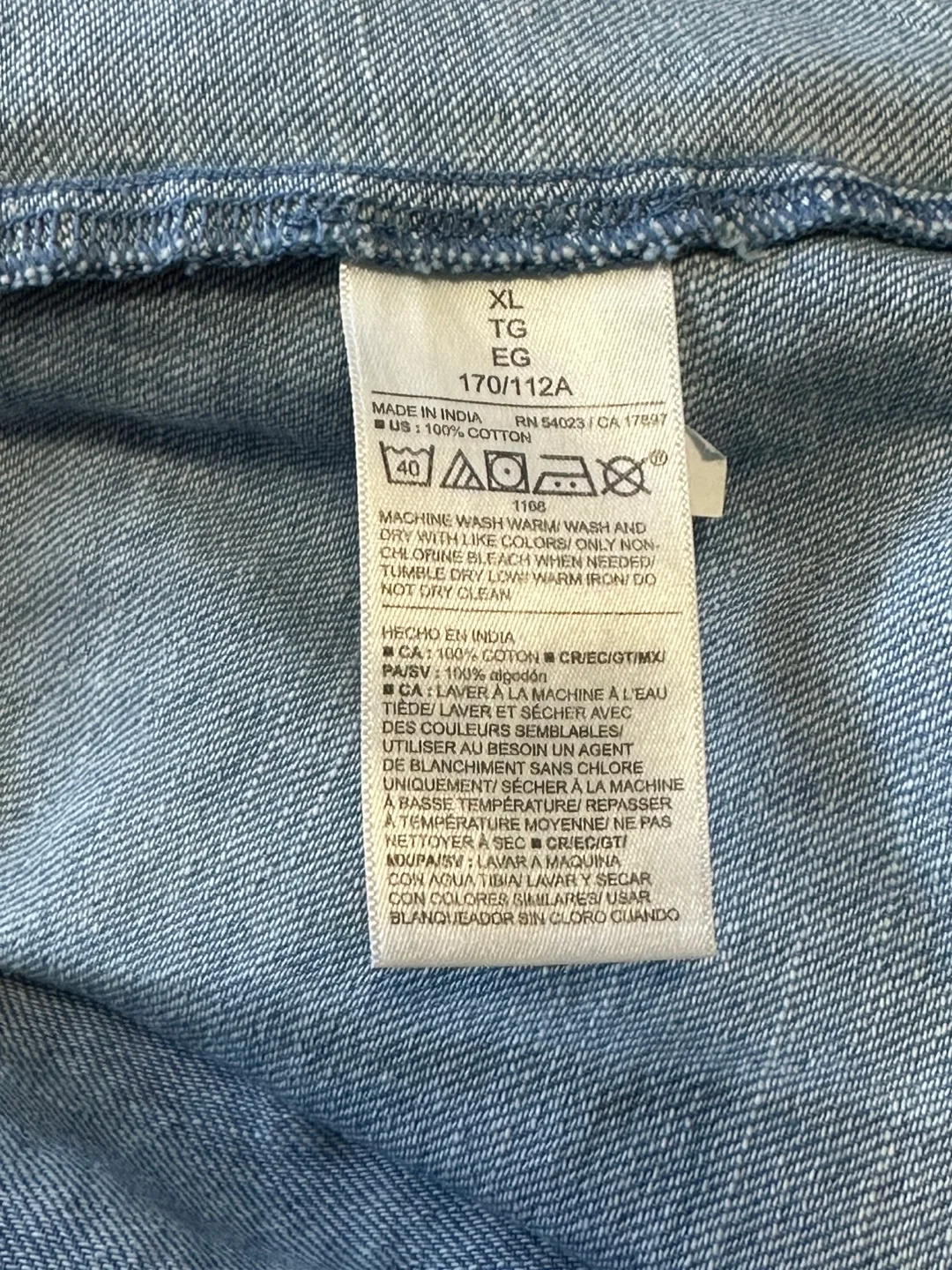 Old Navy Button Down Denim Swing Top | Medium Wash image indicator(10)