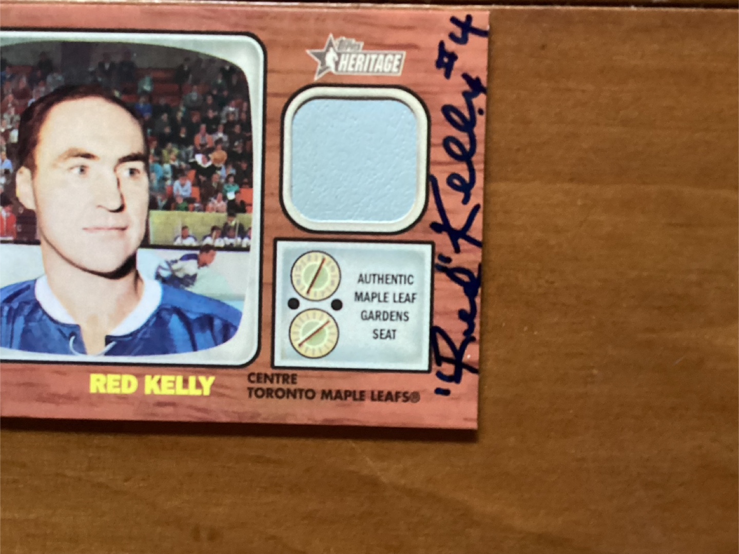 2001-02 Autographed TOPPS HERITAGE NHL RED KELLY Card # 79 ! - photo 2