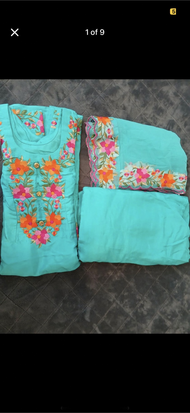 Embroidered Kurti pant Panama Kameez Suit