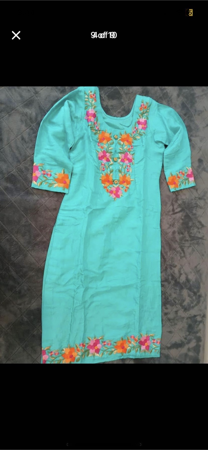 Embroidered Kurti pant Panama Kameez Suit - photo 4