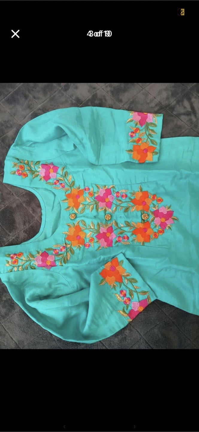 Embroidered Kurti pant Panama Kameez Suit - photo 5