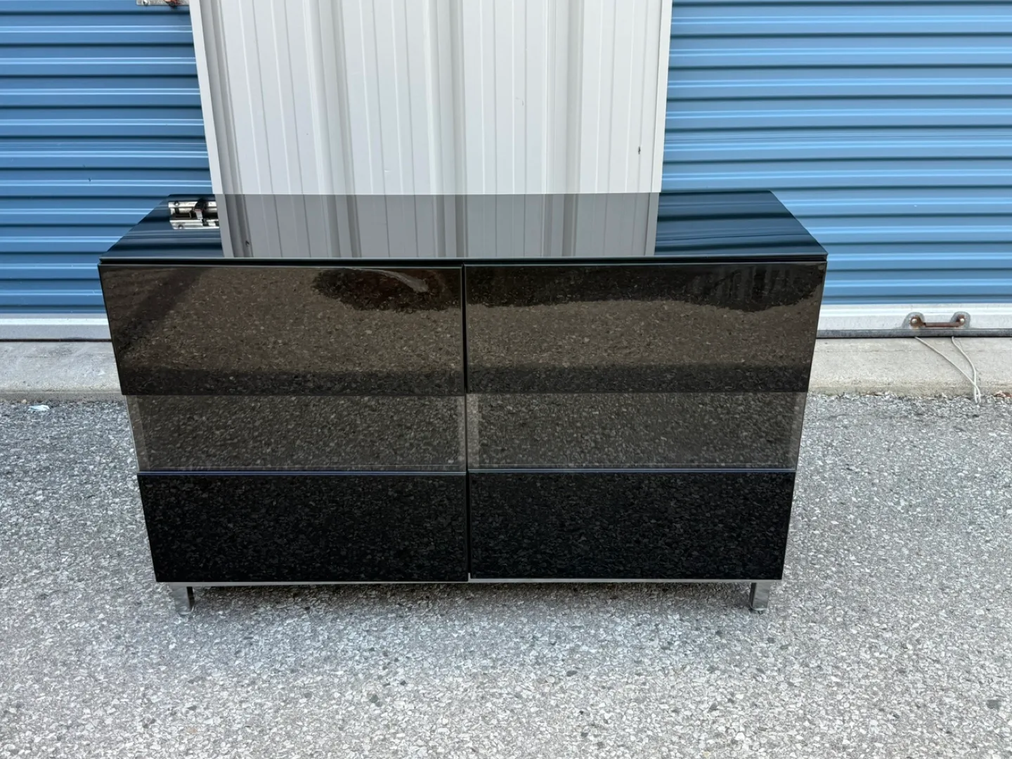 IKEA Glass Dresser Black thumbnail