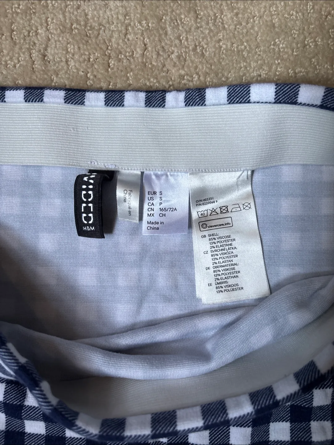 H&M Divided Gingham Matching Set - Size XS image indicator(2)