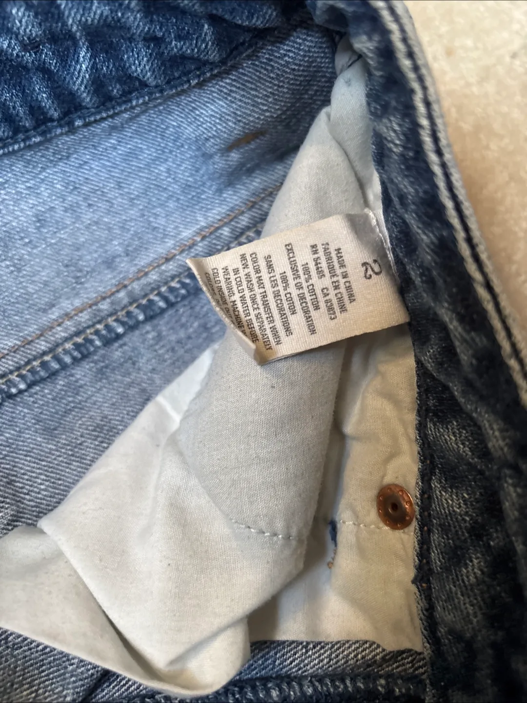 American Eagle Distressed Denim Shorts - Size 2 image indicator(3)