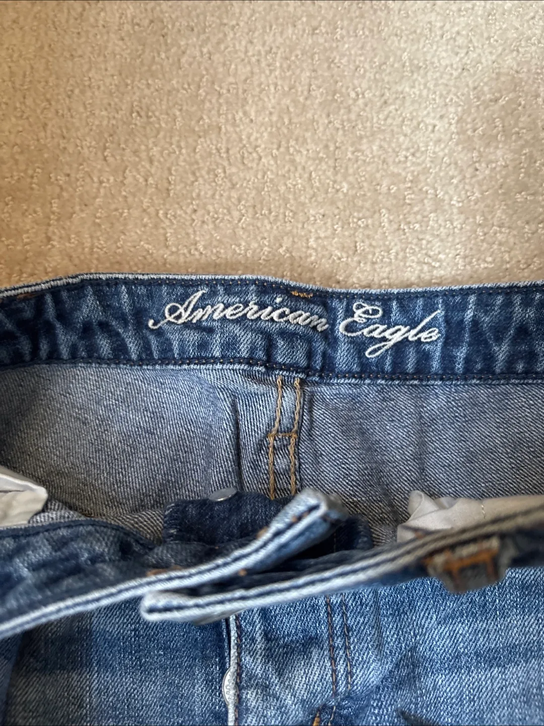 American Eagle Distressed Denim Shorts - Size 2 image indicator(2)