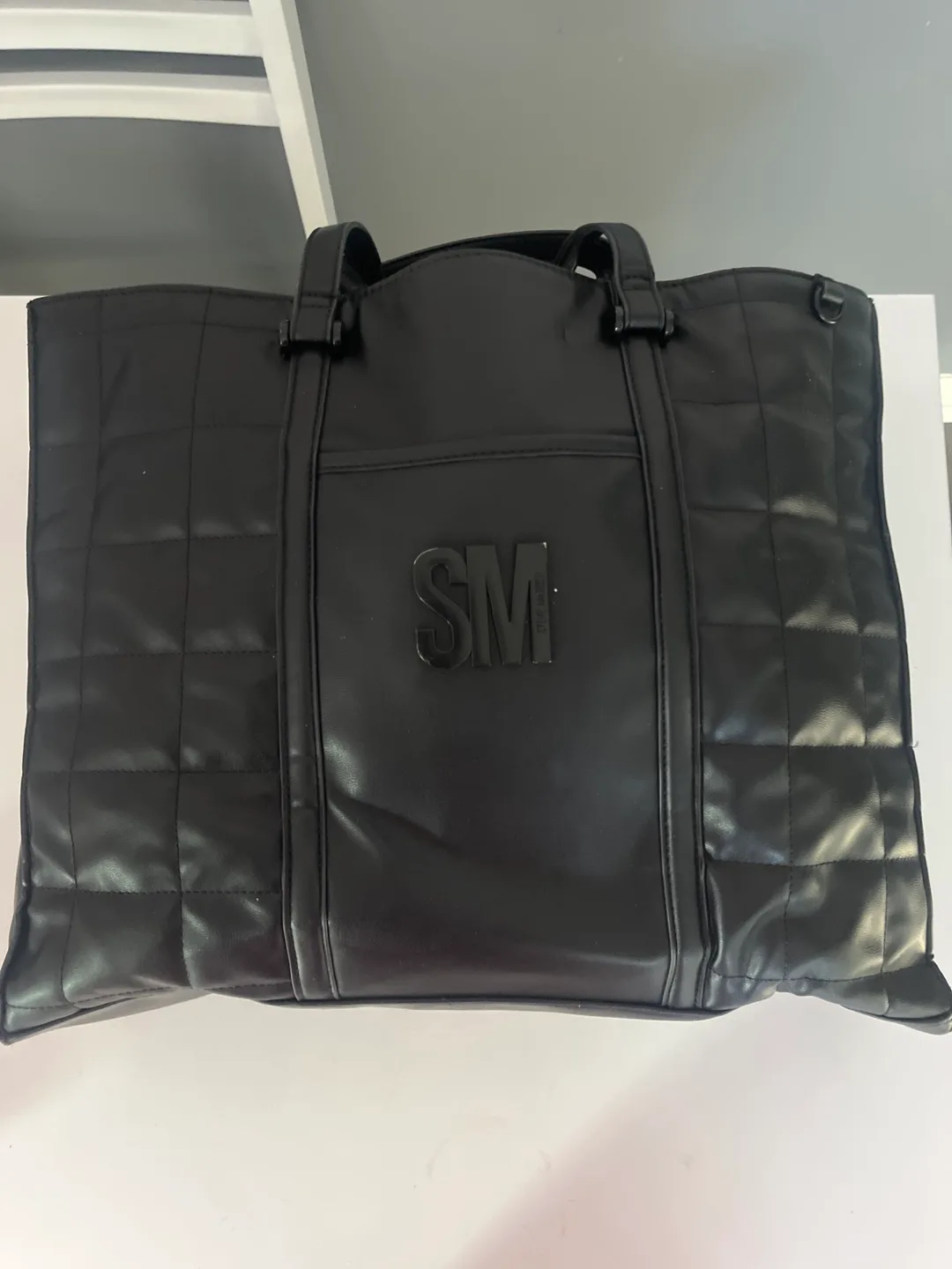 Steve Madden Black Tote Bag thumbnail