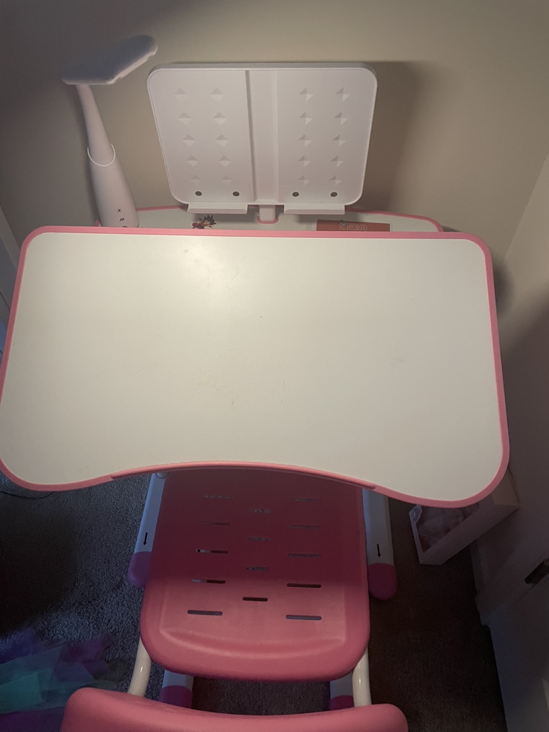 Pink Adjustable Kids Desk and Chair Set - photo 3