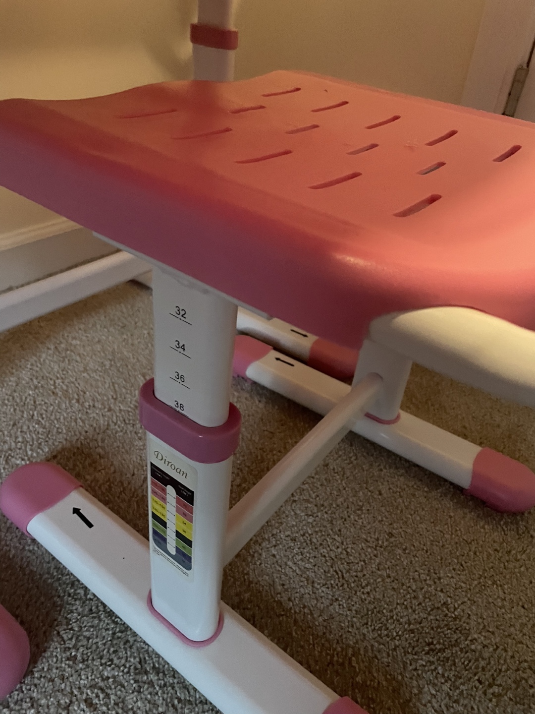 Pink Adjustable Kids Desk and Chair Set - photo 5