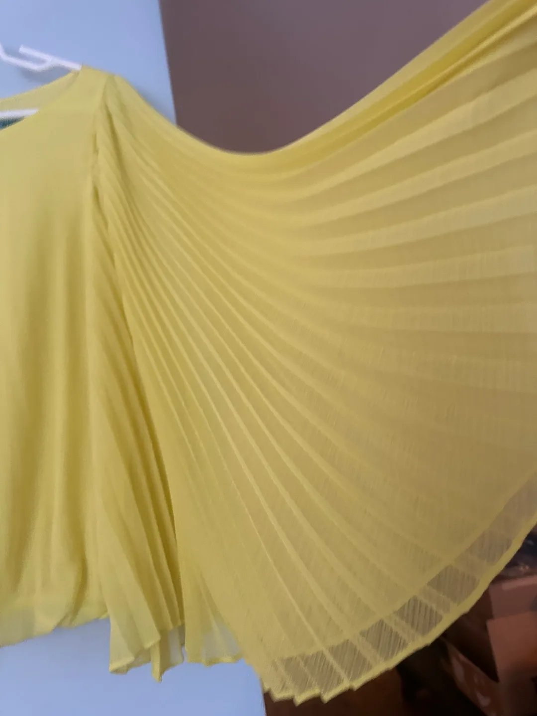 Alice + Olivia Yellow Pleated Blouse image indicator(2)