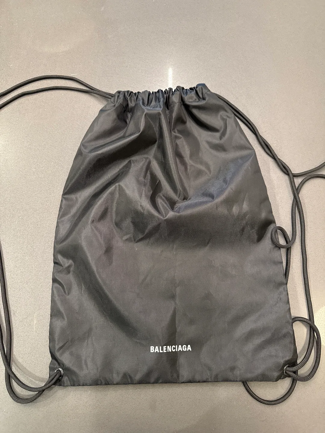 Balenciaga Black Drawstring Backpack / Shoebag thumbnail