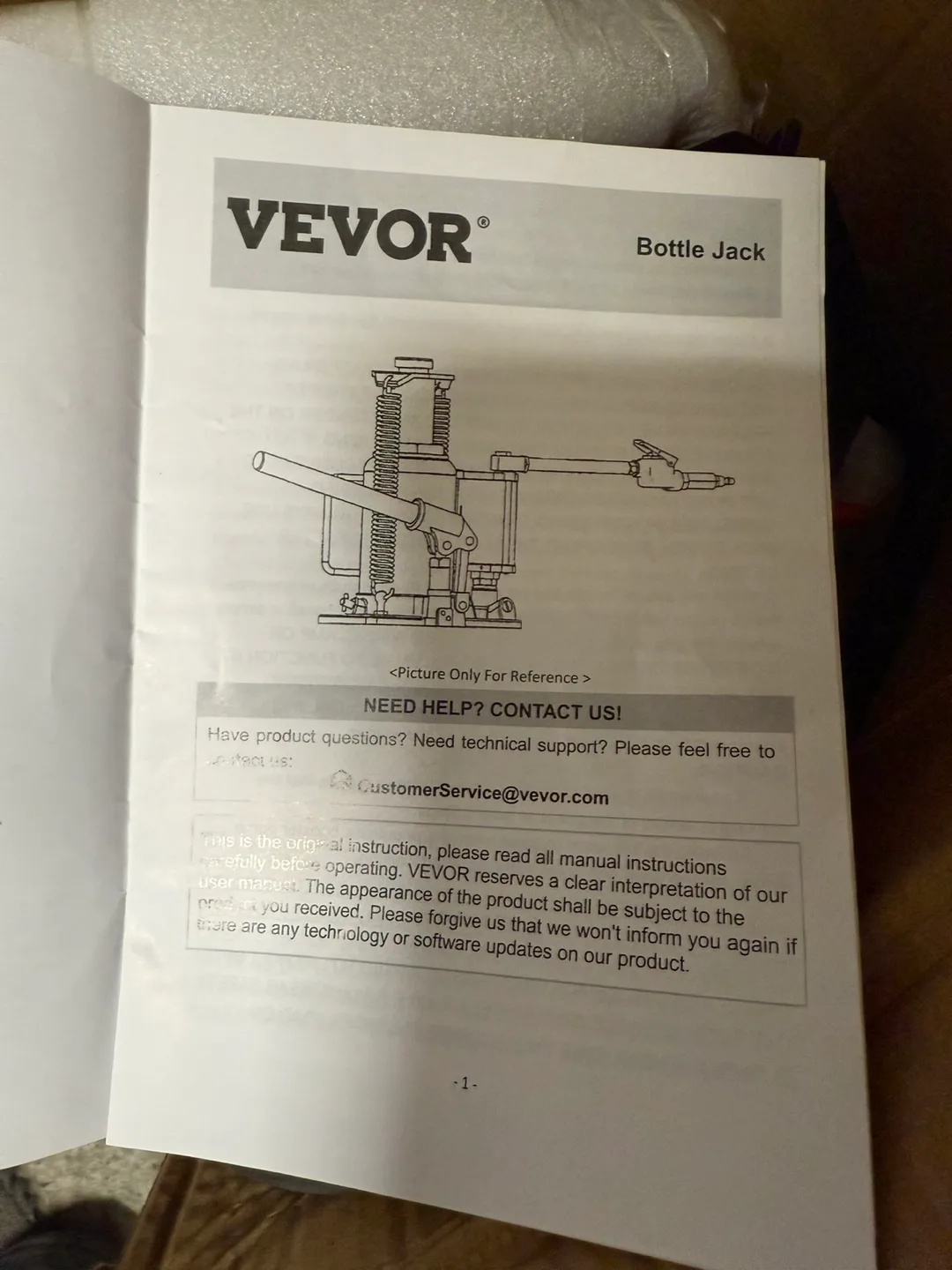 Vevor Bottle Jack - Tough Tools image indicator(3)