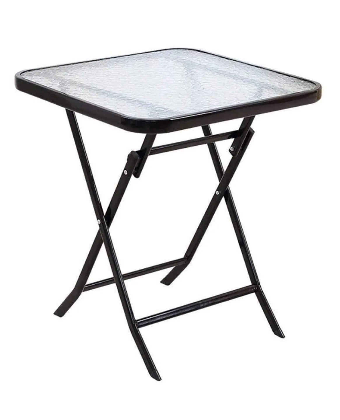 Folding Glass Top Table 70x70cm thumbnail