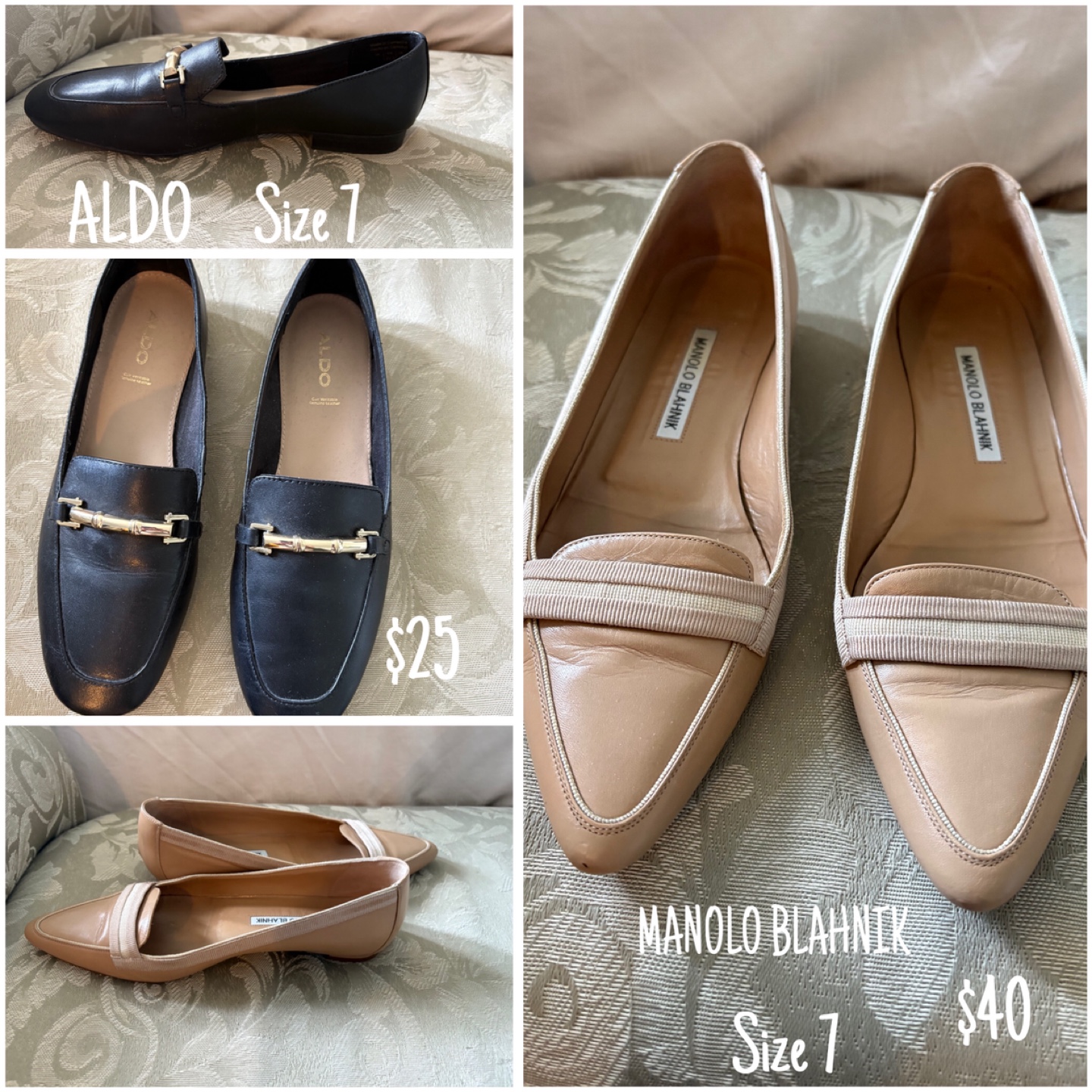 Aldo & Manolo Blahnik Flats - Size 7