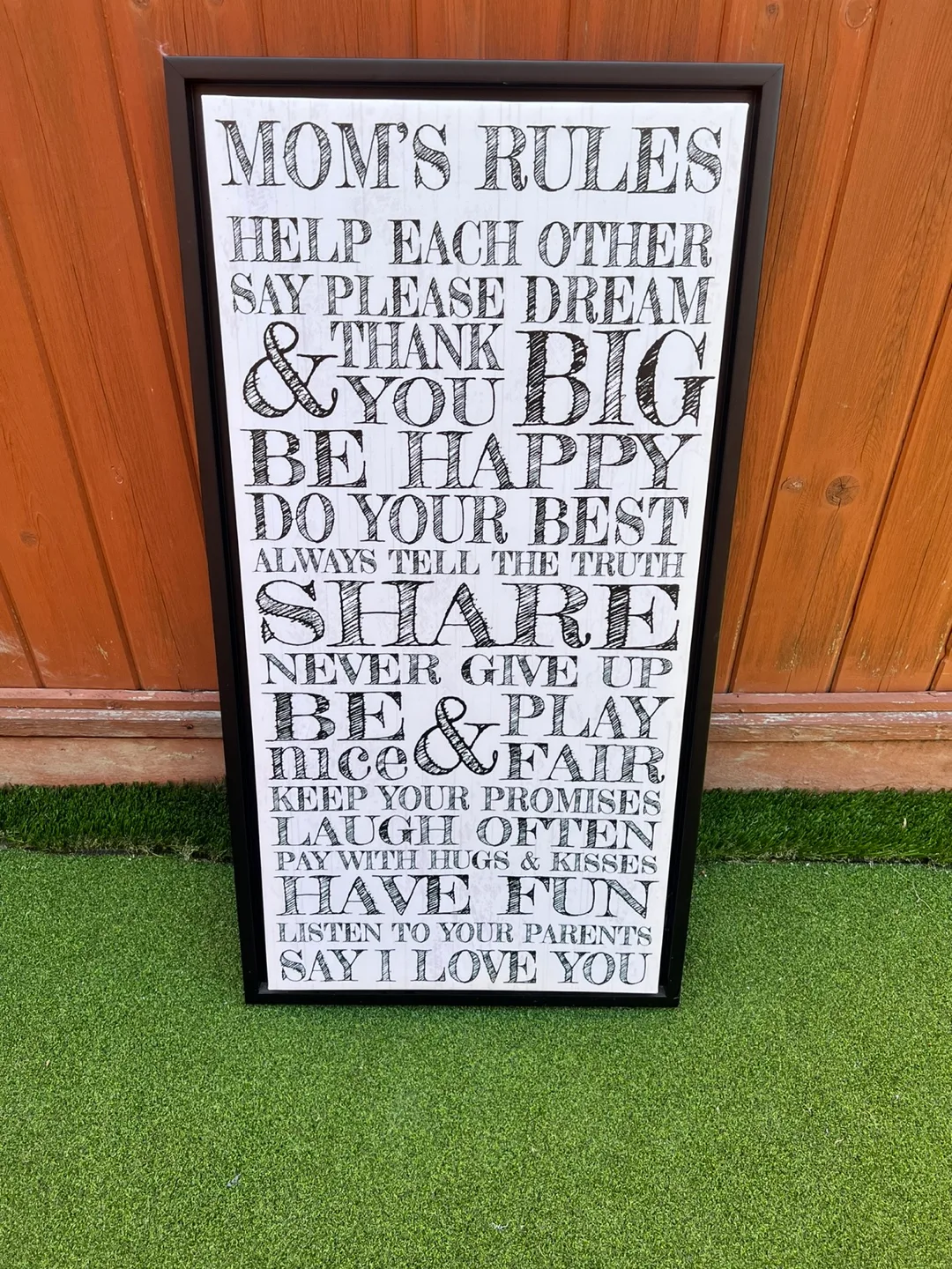 Framed Mom's Rules Wall Art thumbnail