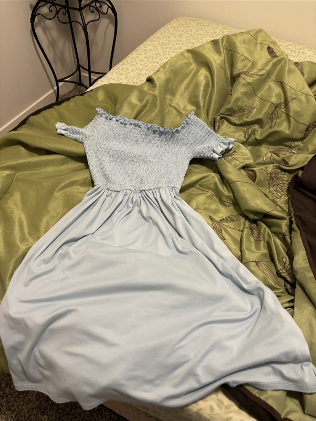 Light Blue Off-Shoulder Dress
