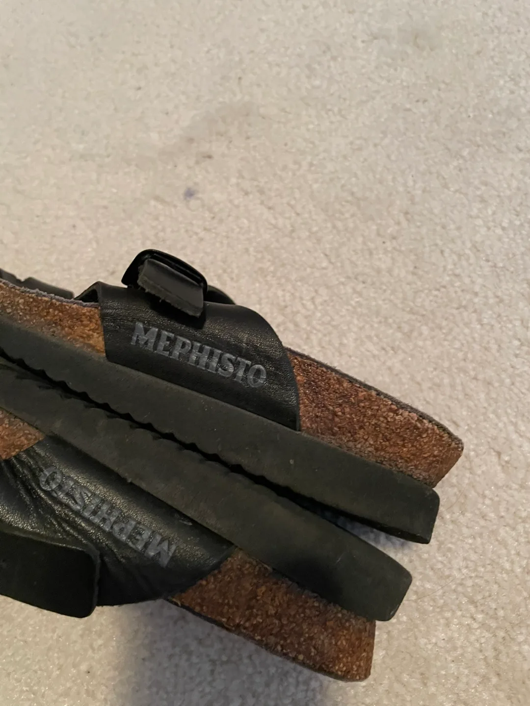 Mephisto Helen Black Leather Sandals image indicator(4)