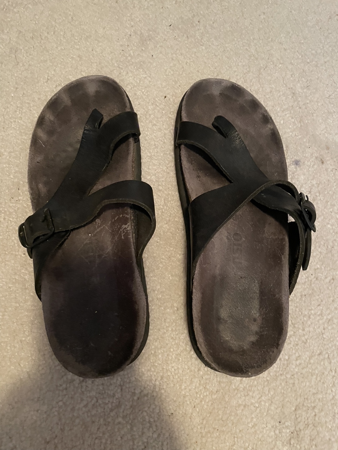 Mephisto Helen Black Leather Sandals