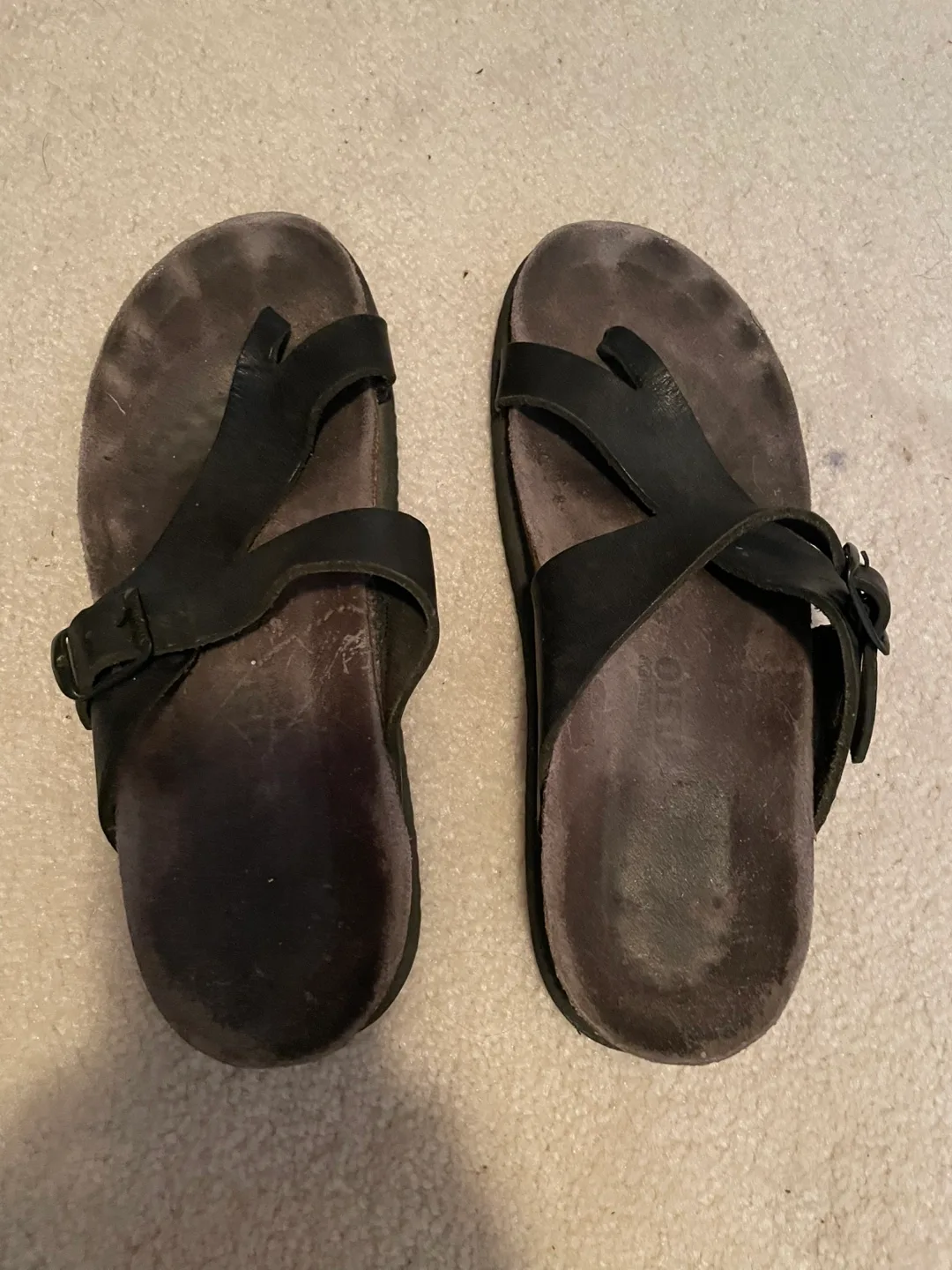Mephisto Helen Black Leather Sandals thumbnail