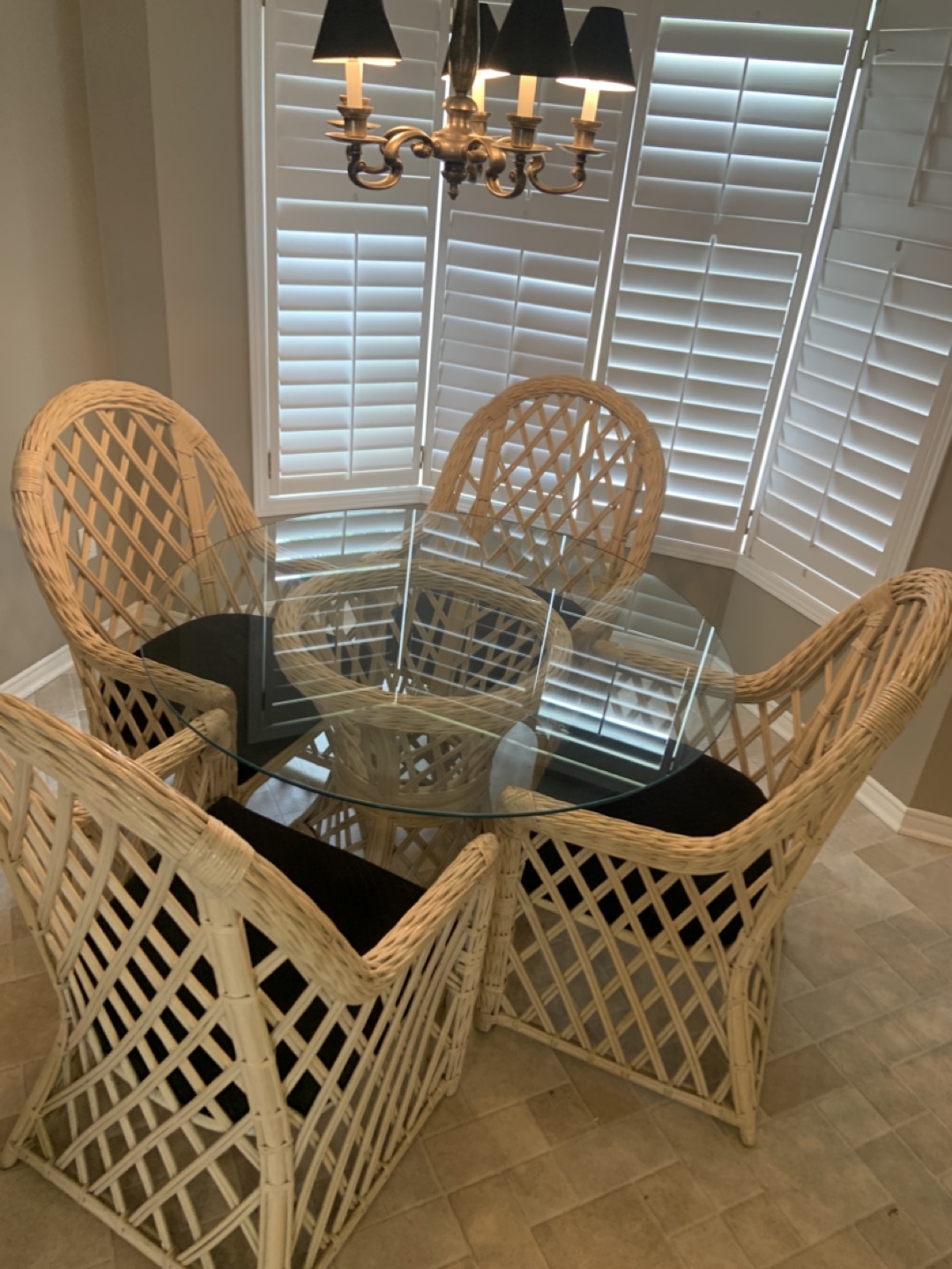 Resin Wicker Dining Set with Glass Top - photo 2