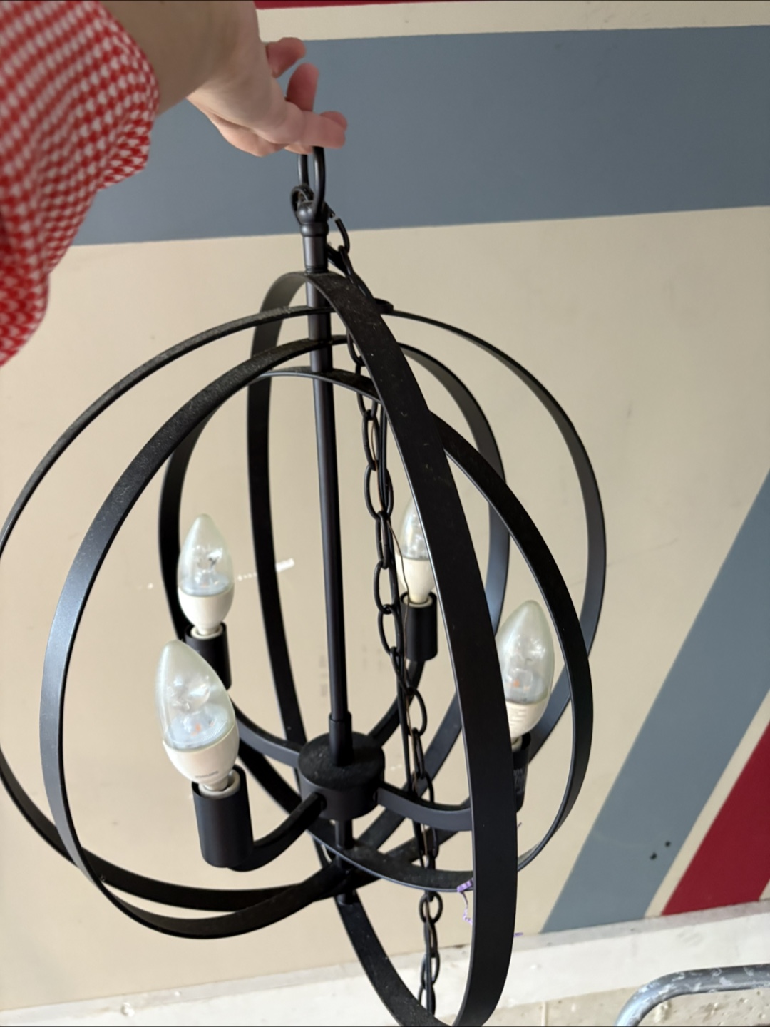 Black Orb Chandelier