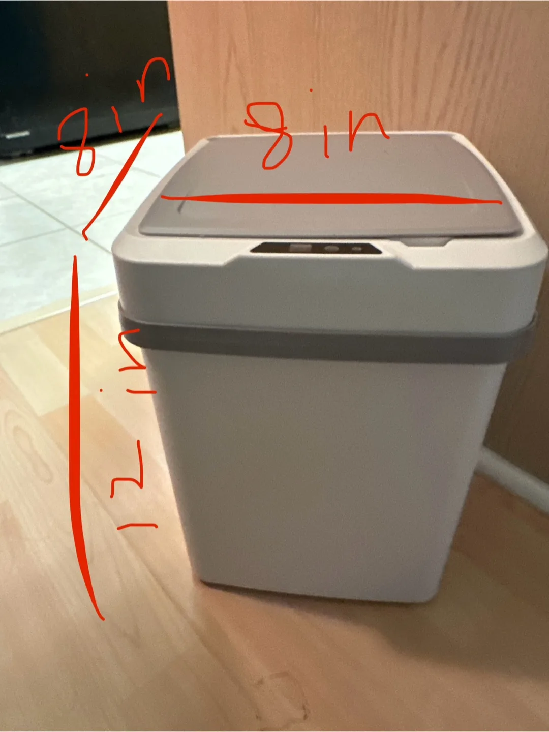 Touchless Trash Can, 8x8x12 inches thumbnail