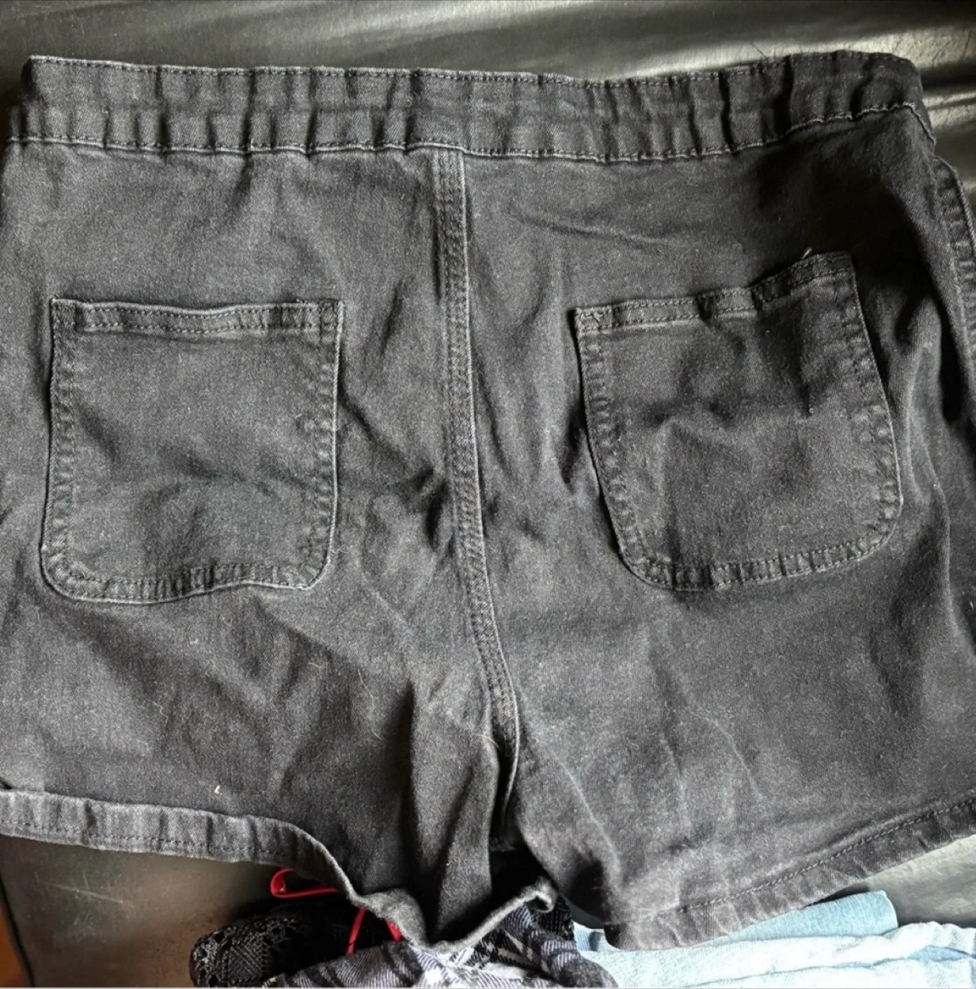Black Denim Shorts image indicator(2)