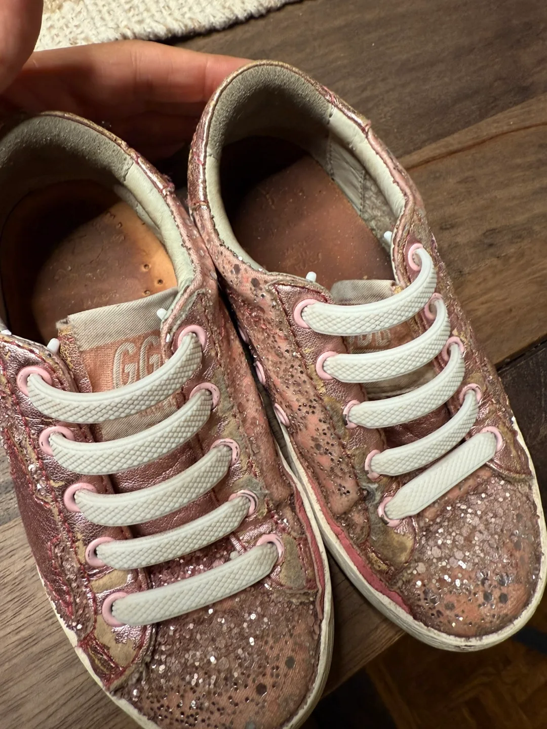 Golden Goose Kids' Superstar Glitter Sneakers - Size 26 image indicator(3)