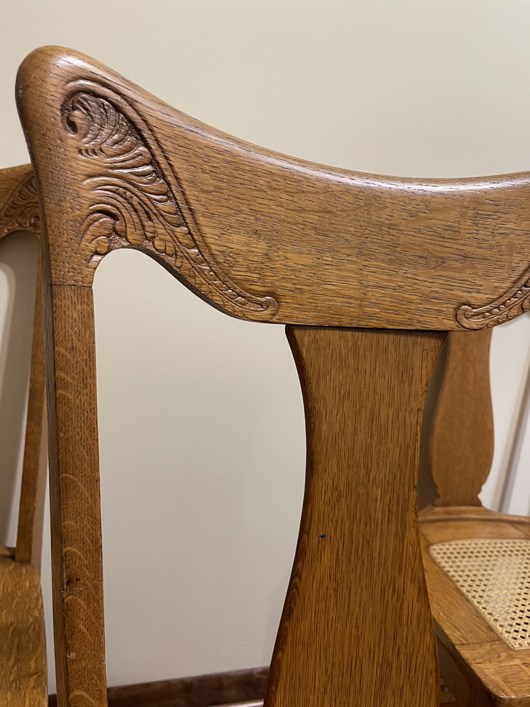 Antique  Dining Chairs with Cane Seats - Set of 4 - photo 5