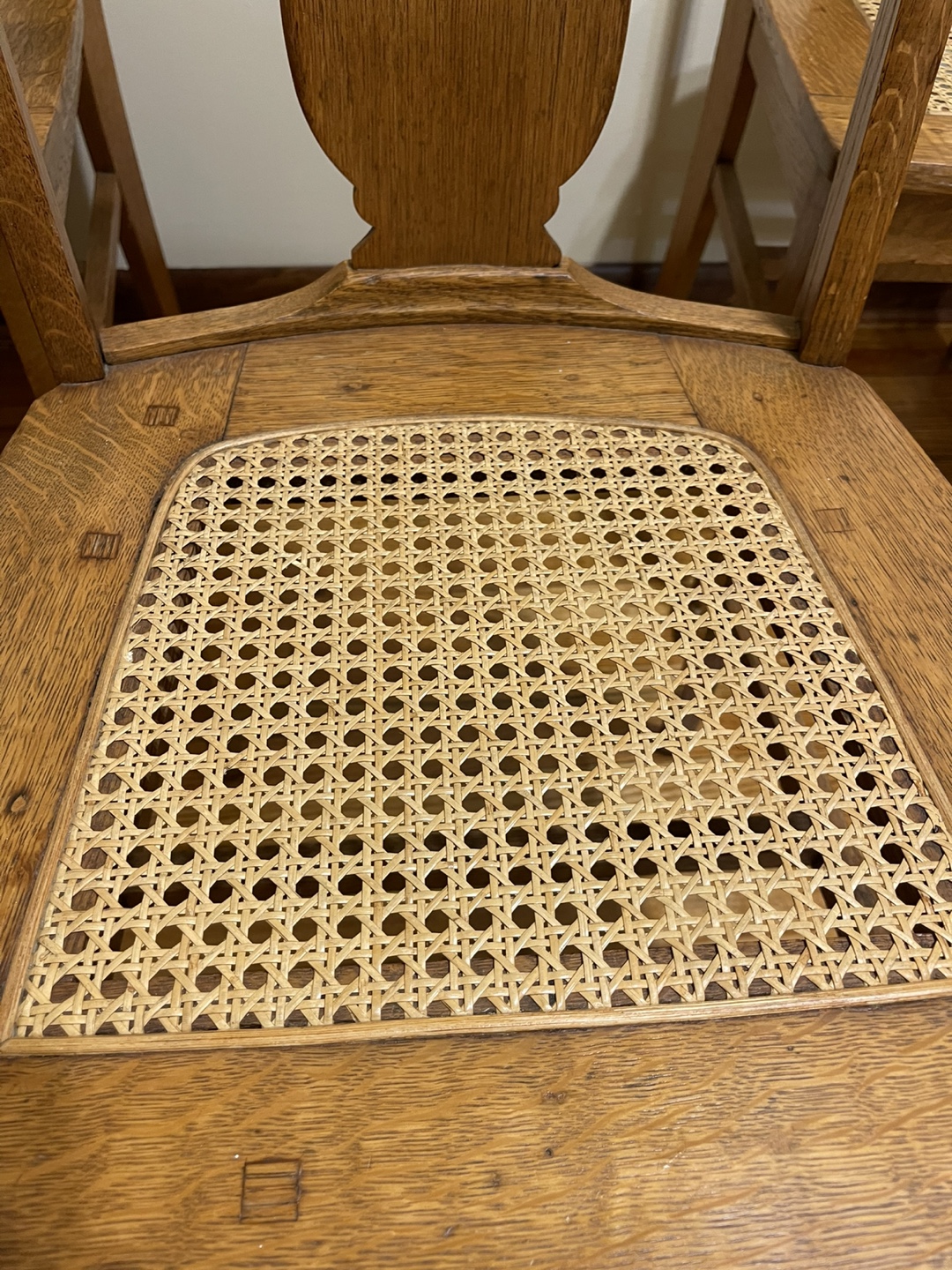 Antique  Dining Chairs with Cane Seats - Set of 4 - photo 4