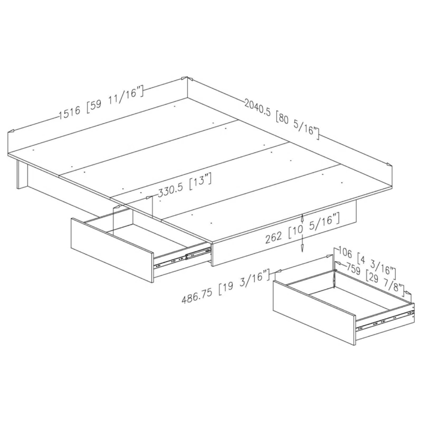 Black Queen Size Bed Frame - photo 4