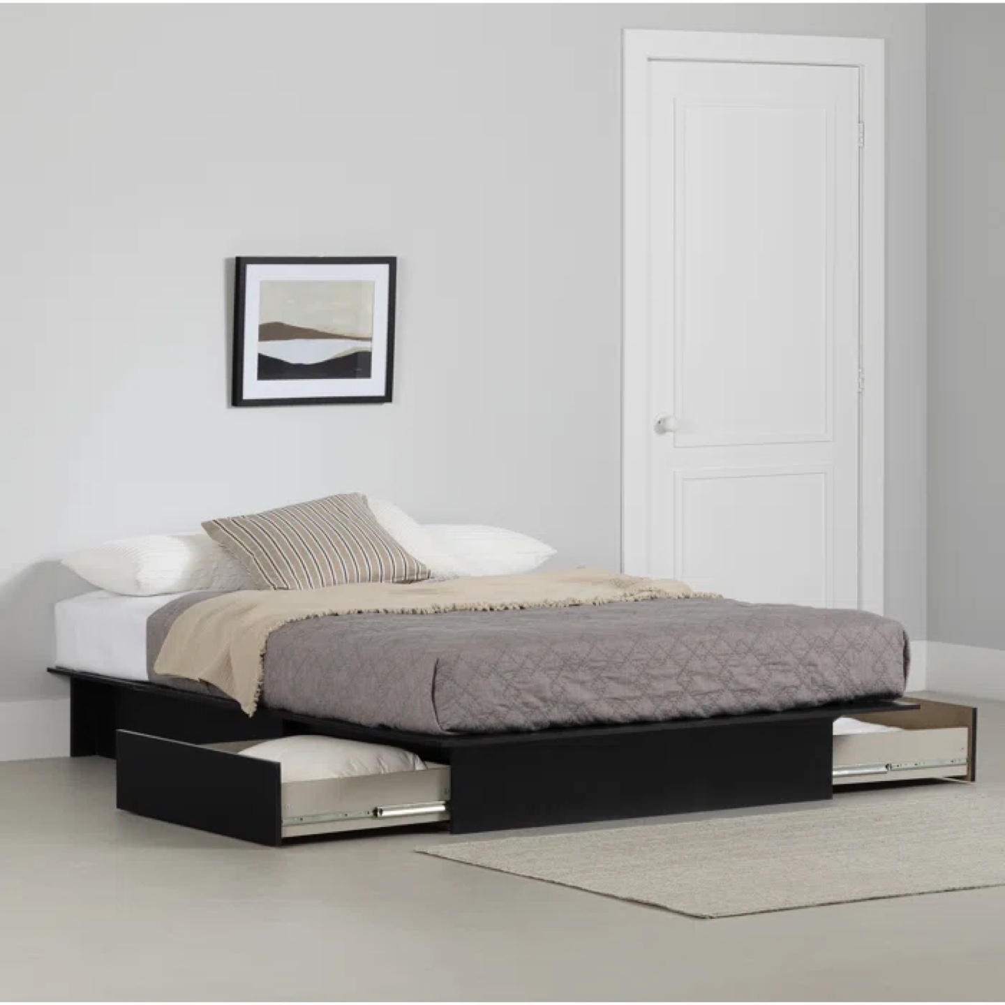 Black Queen Size Bed Frame - photo 3