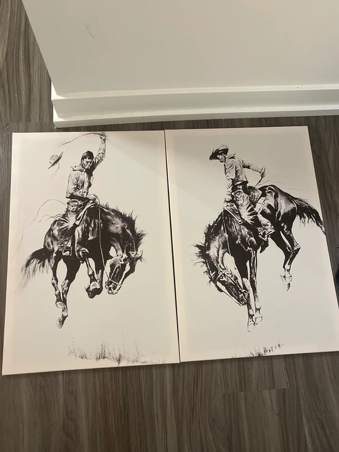 Cowboy Horse Poster canvas room decor - Set of 2 thumbnail